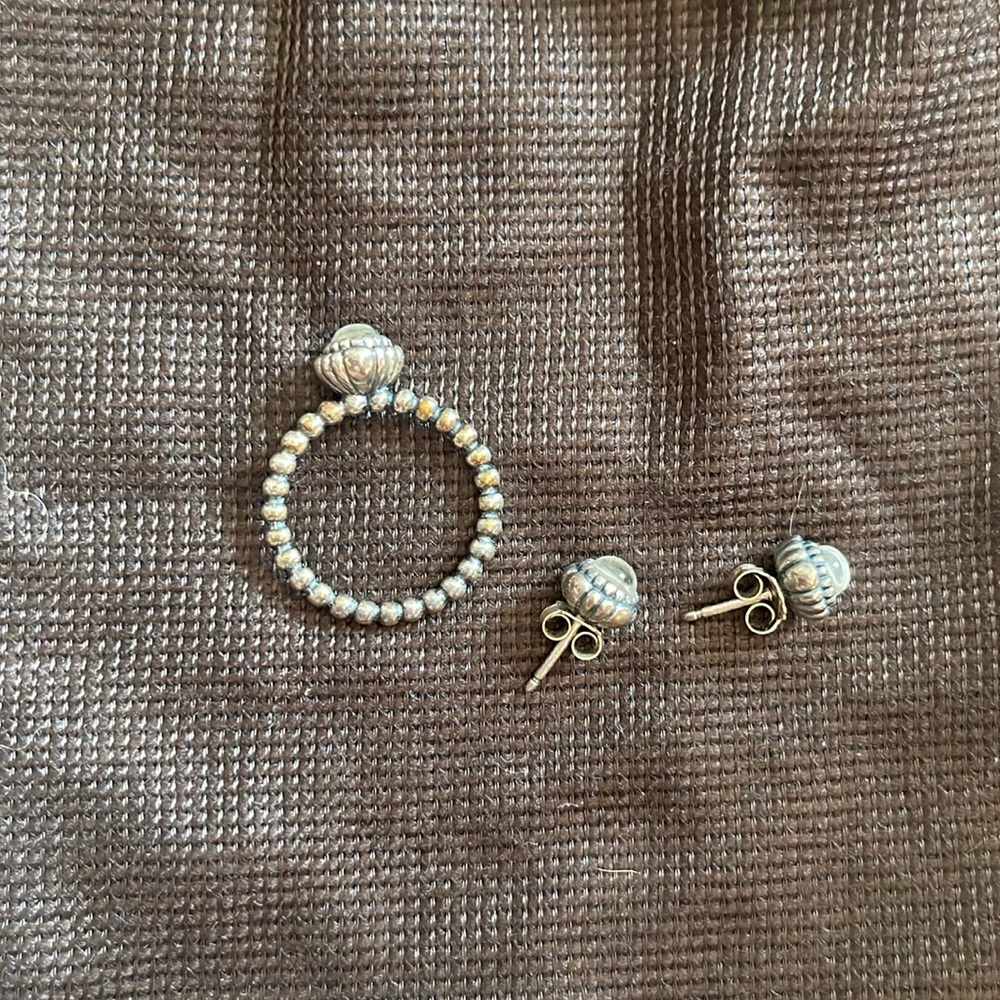 Pandora April Stone Earrings and Ring
